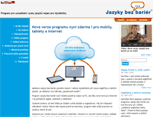 Tablet Screenshot of jazyky-bez-barier.cz